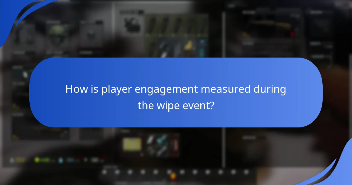 How is player engagement measured during the wipe event?