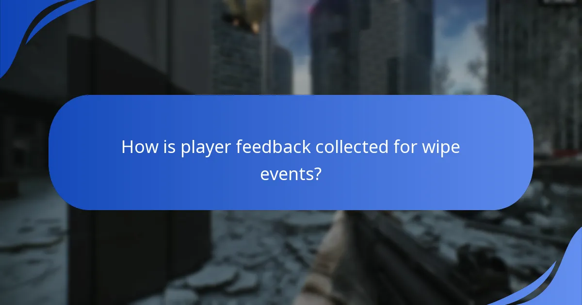 How is player feedback collected for wipe events?